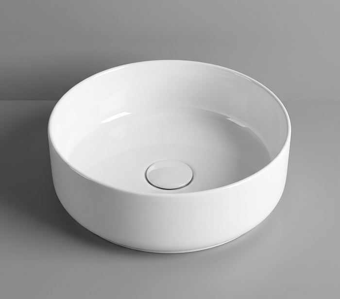Round ceramic washbasin
