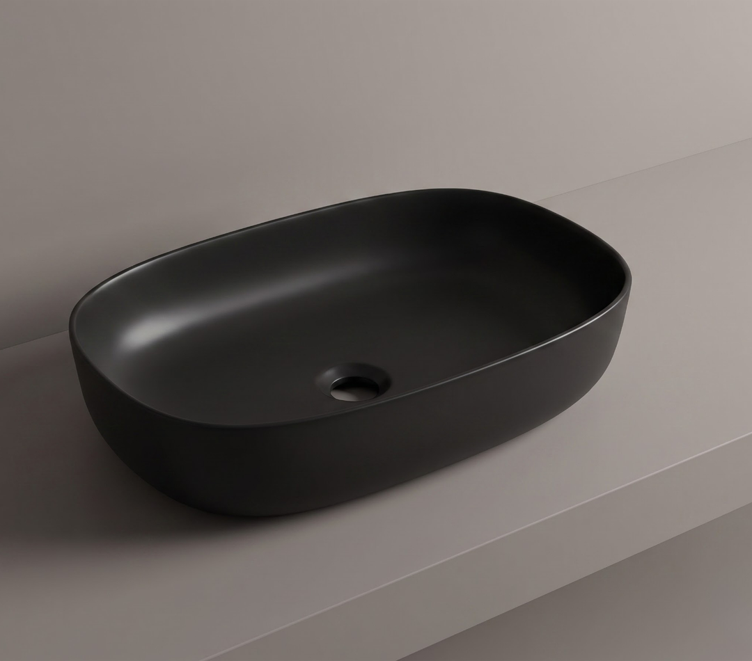 Solid Surface Washbasin Matt White